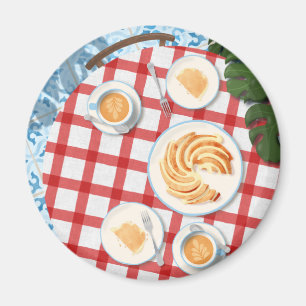 Bundt Cake and Coffee for Two Magneet