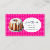 Bundt Cake Bakery in Hot Pink Visitekaartje (Voorkant)