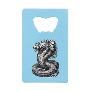 Bune-demon drie gezichten, één kracht kredietkaart flessenopener