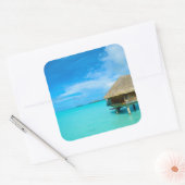 Bungalow sur Bora Bora autocollant (Enveloppe)
