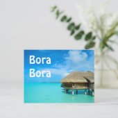 Bungalow sur Bora Bora Carte postale texte (Debout devant)