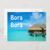 Bungalow sur Bora Bora Carte postale texte (Devant / Derrière)
