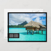 Bungalow sur l'eau Bora Bora Carte postale à cadre (Devant / Derrière)
