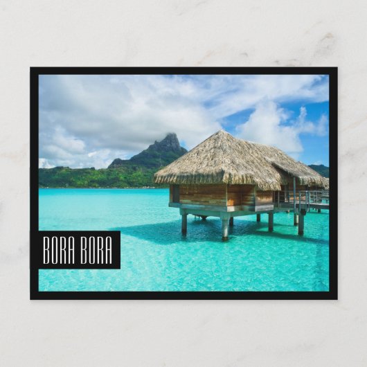 Bungalow sur l'eau Bora Bora Carte postale à cadre (Devant)