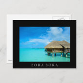 Bungalow sur l'eau, Bora Bora carte postale en tex (Devant / Derrière)