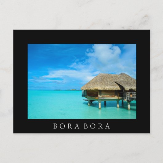 Bungalow sur l'eau, Bora Bora carte postale en tex (Devant)