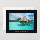 Bungalow sur l'eau, Bora Bora carte postale en tex (Devant / Derrière)