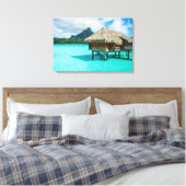 Bungalow sur l'eau, impression de toile Bora Bora (Insitu(Chambre))