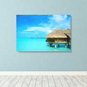 Bungalow sur l'eau sur toile de Bora Bora (Insitu (Plancher de Bois))