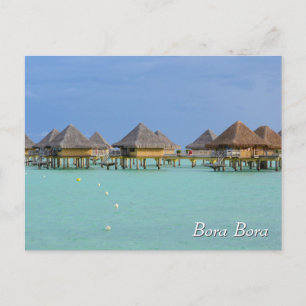 Bungalows in Bora Bora Briefkaart