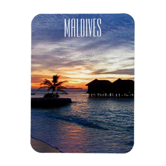 bungalows maldiven magneet (Verticaal)