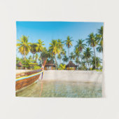 Bungalows op de strand | Ko Mook, Thailand Wandkleed (Voorkant (horizontaal))