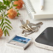 Bungalows van het strand Motu Toopua Sleutelhanger (Zijkant)