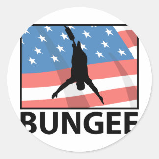 Bungee springen in Amerika Ronde Sticker