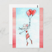 bungelende muis briefkaart (Voorkant / Achterkant)