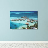 Bunglows of Beachcomber Hotel Canvas Afdruk (Insitu (Houten vloer))