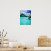 Bungows sur l'eau sur poster vertical de Bora Bora (Cuisine)