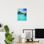 Bungows sur l'eau sur poster vertical de Bora Bora (Bureau à domicile)