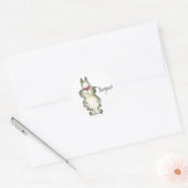 Bunjour ! Sticker de lapin de dessin (Enveloppe)