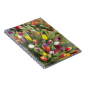 Bunken van kleurrijke tulpen notitieboek (Rechterzijde)