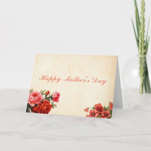 Bunken van Rozen Moederdag Kaart (Voorkant)