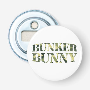 BUNKER BUNNY CAMO/CAMOUFLAGE BUTTON FLESOPENER