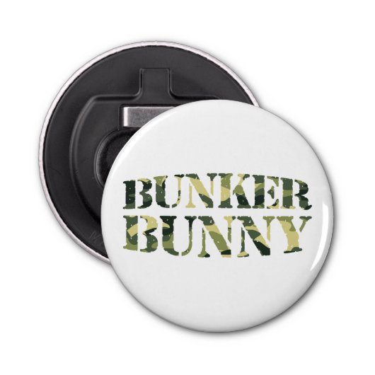 BUNKER BUNNY CAMO/CAMOUFLAGE BUTTON FLESOPENER (Voorkant)