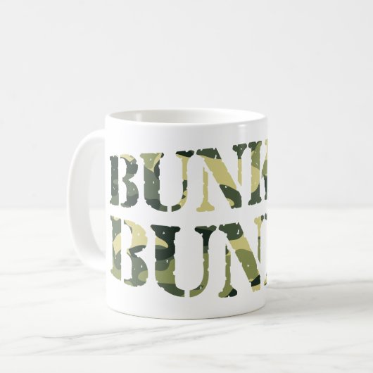 BUNKER BUNNY CAMO/CAMOUFLAGE KOFFIEMOK (Voorkant links)