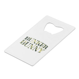 BUNKER BUNNY CAMO/CAMOUFLAGE KREDIETKAART FLESSENOPENER