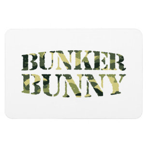 BUNKER BUNNY CAMO/CAMOUFLAGE MAGNEET