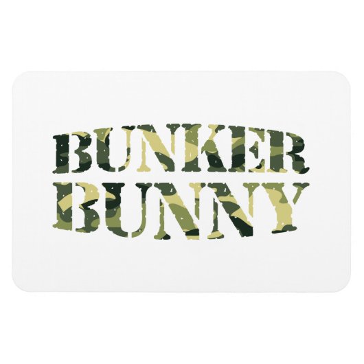 BUNKER BUNNY CAMO/CAMOUFLAGE MAGNEET (Horizontaal)