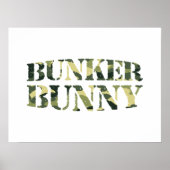 BUNKER BUNNY CAMO/CAMOUFLAGE POSTER (Voorkant)