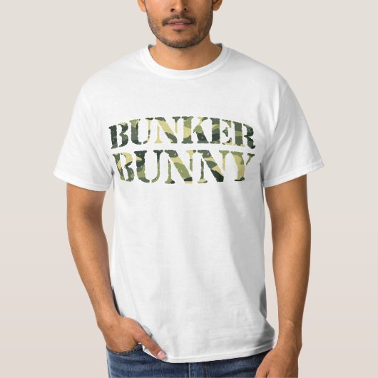 BUNKER BUNNY CAMO/CAMOUFLAGE T-SHIRT (Voorkant)
