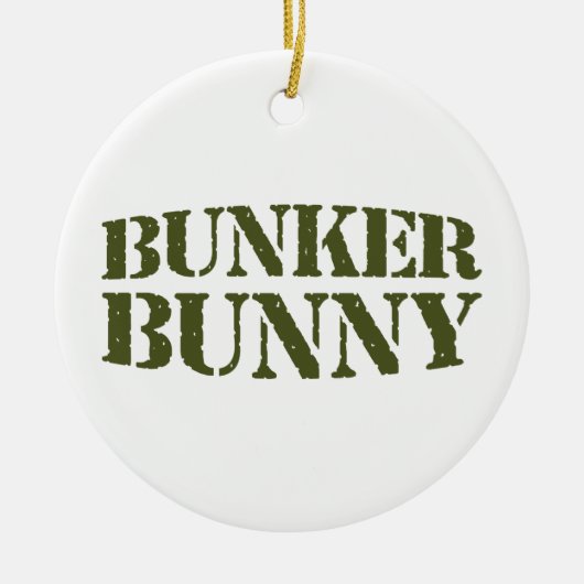 BUNKER BUNNY KERAMISCH ORNAMENT (Voorkant)