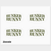 BUNKER BUNNY OVALE STICKER (Vel)
