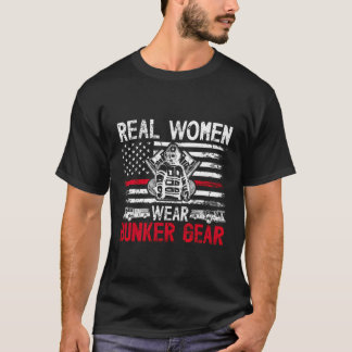 Bunker Gear Vrouw Brandweerman Vrouwen Brandweervr T-shirt