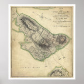 Bunker Hill War Map - 1775 Poster (Voorkant)
