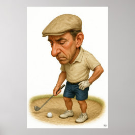 Bunker Trouble - Golf Art Print