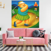 Bunker Trouble - Grande impression golf sur toile (Insitu(Salon))