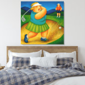 Bunker Trouble - Grande impression golf sur toile (Insitu(Chambre))