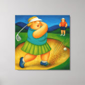 Bunker Trouble - Grande impression golf sur toile (Recto)
