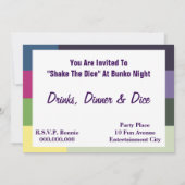 Bunko Modern Colorful Fun Invite Kaart (Achterkant)