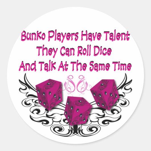 Bunko-spelers hebben talent ronde sticker (Voorkant)