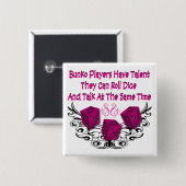 Bunko-spelers hebben talent vierkante button 5,1 cm (Voorkant /achterkant)