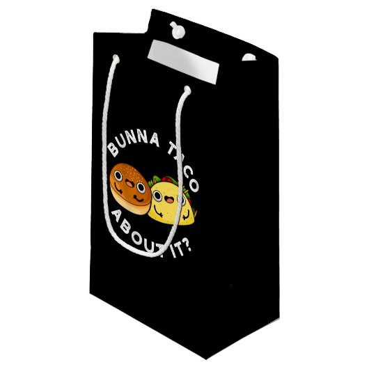Bunna Taco over het grappige eten Klein Cadeauzakje (Voorkant Gekanteld)