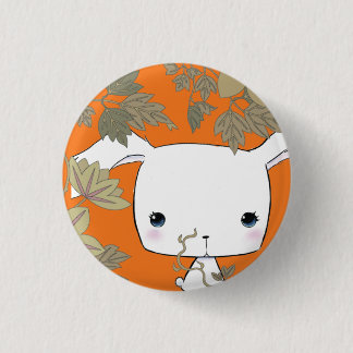 Bunneh Pi verbergt (oranje "clematis washi"-afdruk Ronde Button 3,2 Cm