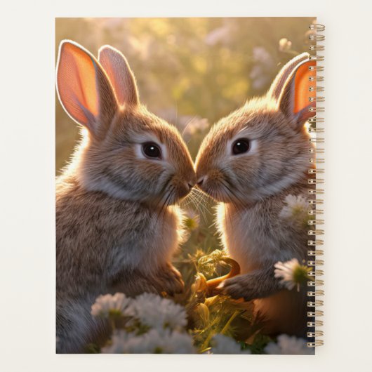 Bunnies adorables dans la conception des prés de p (Dos)