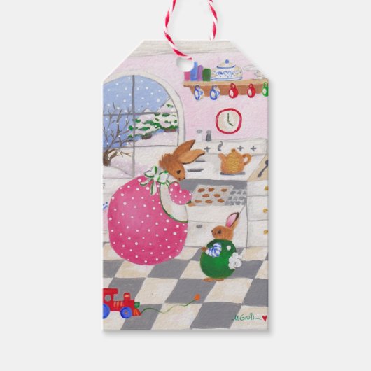 Bunnies bakken cadeau labels cadeaulabel (Voorkant)