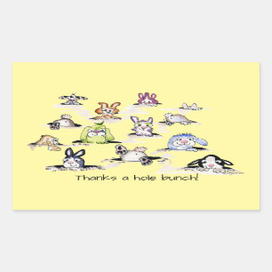 Bunnies: Bedankt a Hole Bunch Sticker