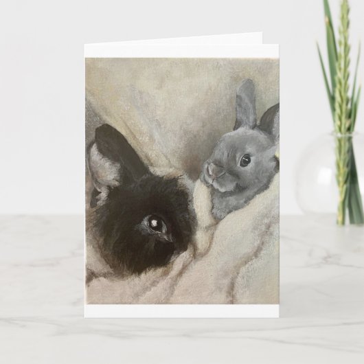 Bunnies Blank Wenskaart Kaart (Voorkant)